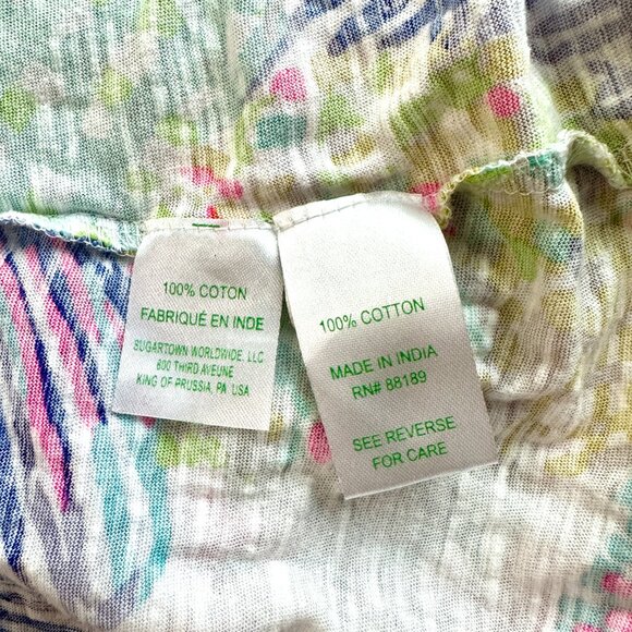 Lilly Pulitzer Essie Floral Tank Top Size L - Picture 5 of 8